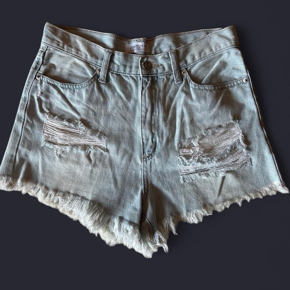 Boho-Chic Distressed Denim Cut-Offs – JustUSA (Size M)